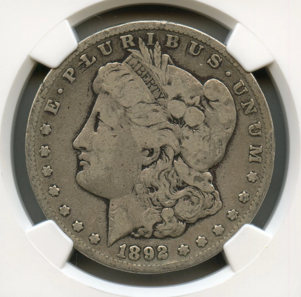1892 CC Morgan Silver Dollar NGC VG 8 - Image 3 of 4