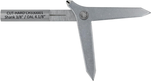 Round Bar Center Finder - 4.1/8" Length, 3/8" Shank, Bright Finish with Lineup P - Picture 8 of 12