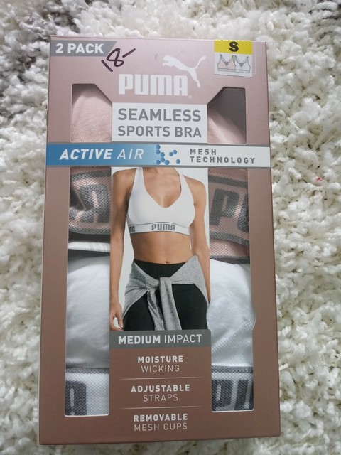 puma seamless sports bra size chart