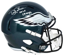 DOUG PEDERSON SIGNED PHILADELPHIA EAGLES FULL SIZE SPEED HELMET W/ SB LII CHAMPS