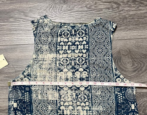 Lucky Brand Ärmellose Tunika Top Rundhals Geometrisch Boho Bluse Neu Damen M - Bild 11 von 11