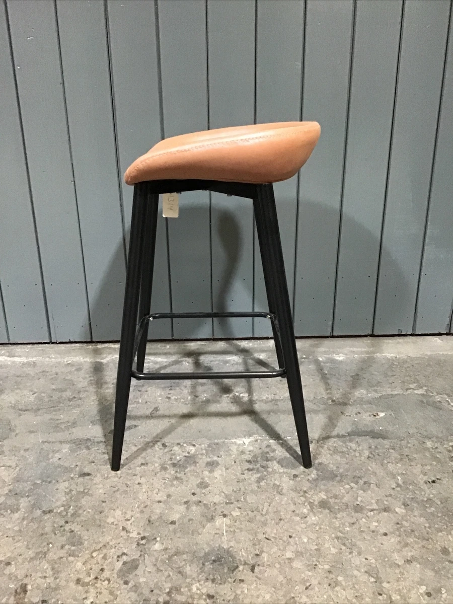 Bar Stool Peach seat with Black Industrial Base eBay