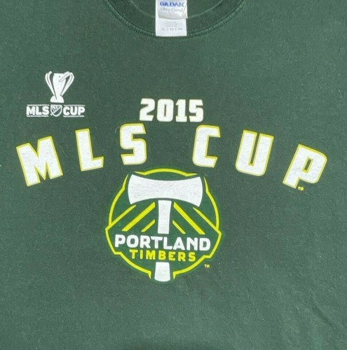 2015 MLS Cup Portland Timbers Shirt Adult Extra Large Green Gildan Tag Mens - Picture 2 of 7