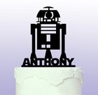 Personalised R2D2 Star Wars Acrylic Cake Topper