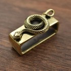 Brass Loop Belt Buckle Men's Gift Snake Belt Buckle Rare