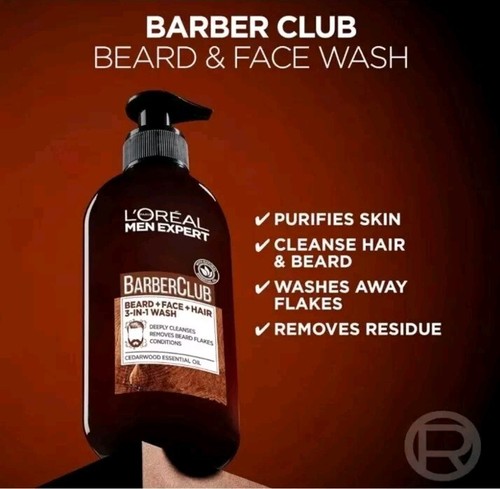 3x Loreal Men Expert Barber Club Beard Face & Hair Wash 200ml - Picture 5 of 6
