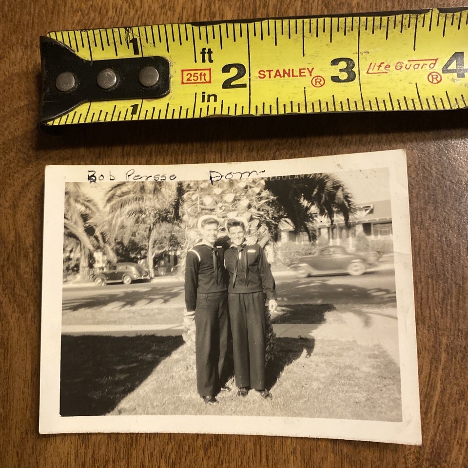 1945 La Jolla San Diego California Navy Men Smoking Smiling Real Photo