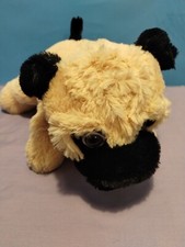 Adorable Pug Puppy Dog Plush 10" Barks See Video Beige Black Stuffed Animal