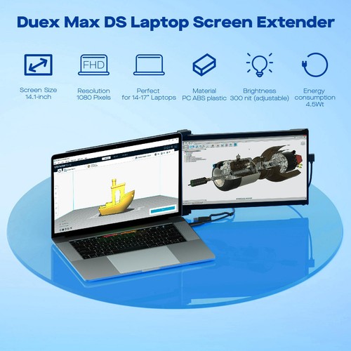 New Mobile Pixels Duex Max DS Portable Monitor, 14.1" FHD 1080P IPS Ultra Slim L - Picture 7 of 7