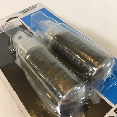 ℳ. Drag Specialties - DS-253405 - Chrome Footpegs with Rubber