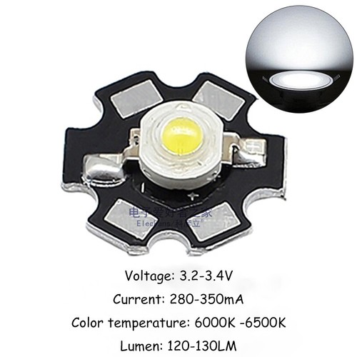 Einzel 120Lm-400Lm LED auf Starplatine Warmweiß Kaltweiss 1w 3w 5w High Power - Bild 3 von 8