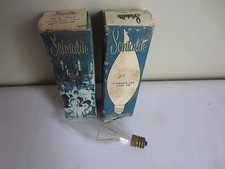 Lot of 2 Vintage Scintalite H400 60W 120V Candelabra Clear HBT1760KC Light Bulbs