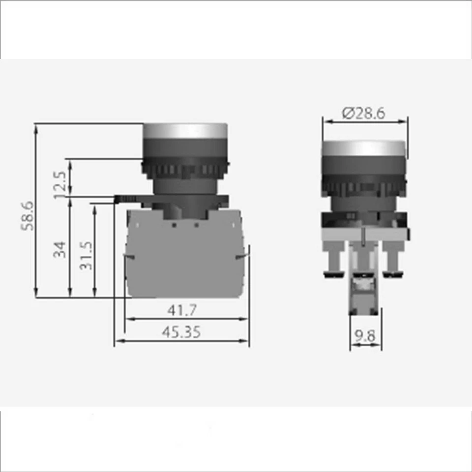 Schalter Taster WOODSTER LH 52 - Modell H - Holzspalter - KEDU HY57-5 Neu - Bild 3 von 4