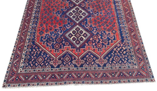 Amazing Hand Knotted Vintage Afshour Wool Area Rug 6 x 5 Ft (1060 Ger-4) - 第 6/8 張圖片