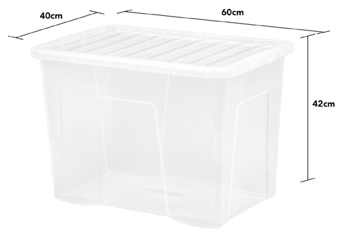 Klare Kunststoff Aufbewahrungsbox Boxen mit Deckel UK BRITISH MADE Home Office Stapelbar - Bild 17 von 18