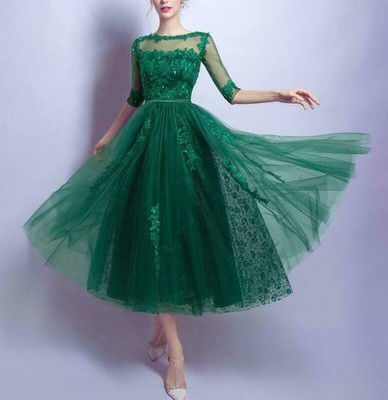 Emerald Green Long Prom Dress Women 