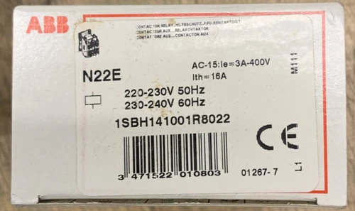 ABB Control Relay N22E 1SBH141001R8022  240V COIL-NIB