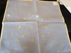 9 Archipelago by Nina Ramsey sheer yellow dot border Chiffon? napkins 22" New