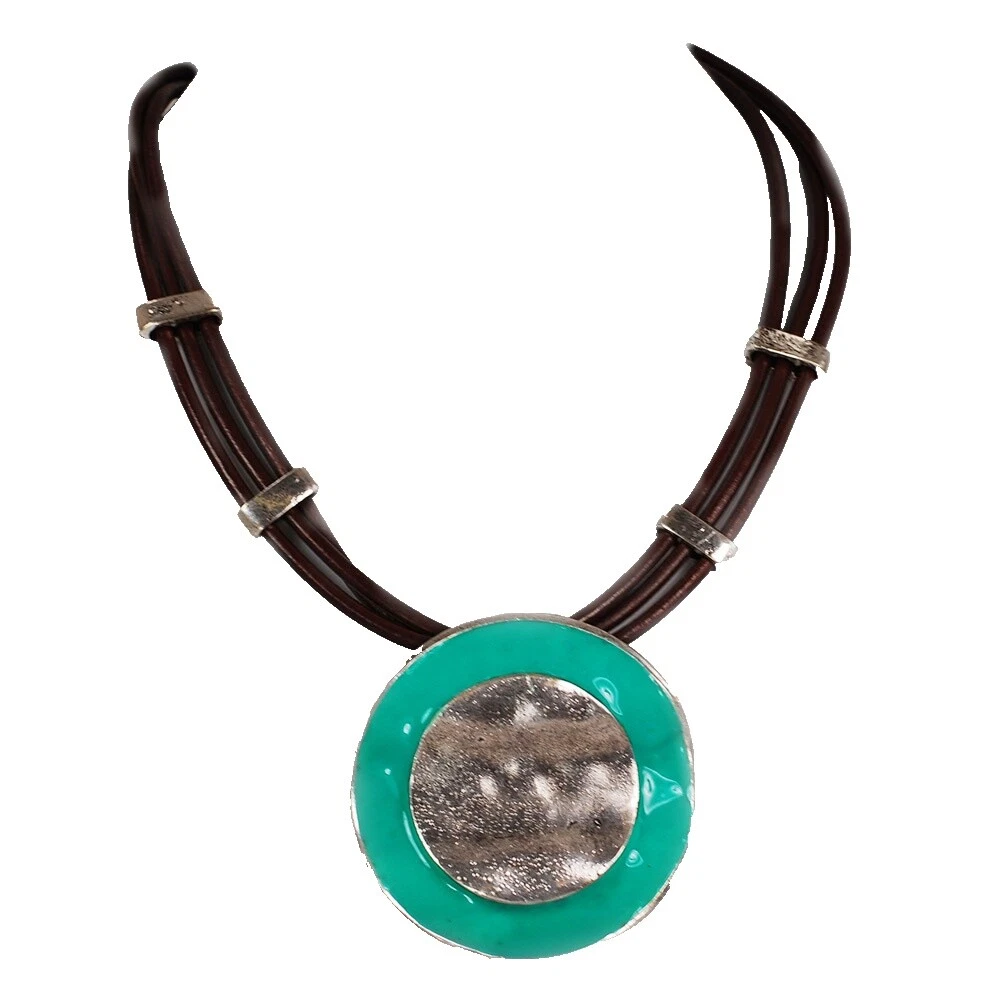 Colgante de cuero Collares y Colgantes artesanales sin Piedras