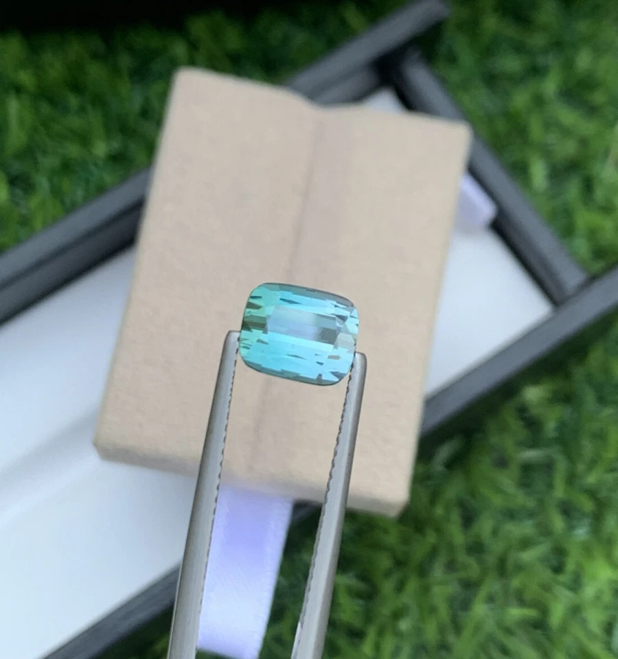 Natural Bi-colour Lagoon Tourmaline Gemstone For Ring Making ,Cushion Cut,2.72ct - Image 3 of 4