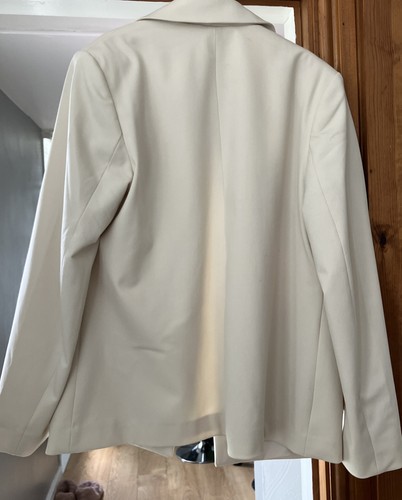 H&M LADIES IVORY WORK JACKET COLLARED FULLY LINED SIZE SMALL BRAND NEW WITH TAGS - Picture 7 of 10