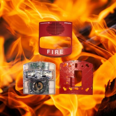 Simplex 49MTV-WRF Red Wall Horn Strobe Fire Alarm NEW