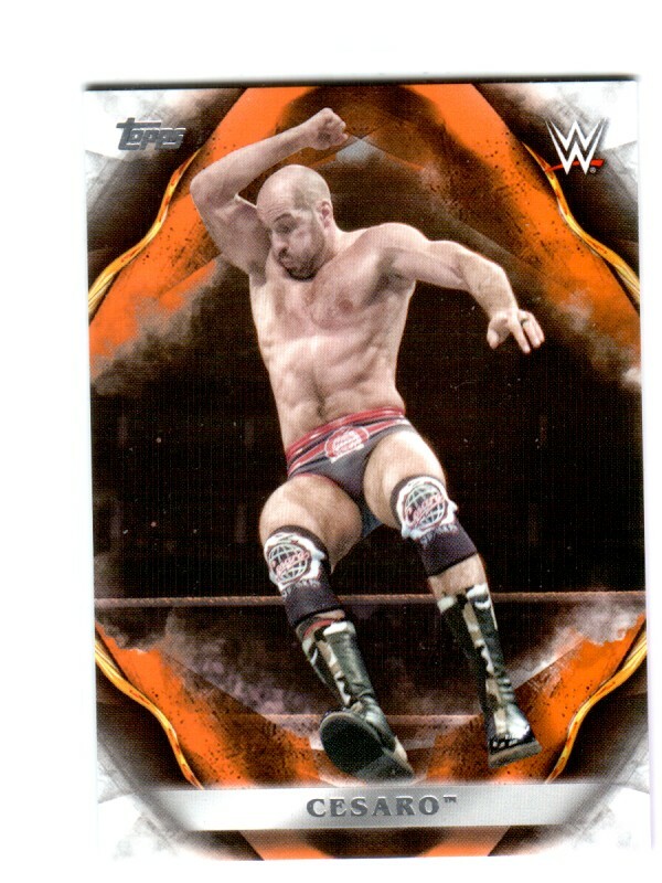WWE Cesaro #19 2019 Topps Undisputed Orange Parallel Card SN 68 of 99