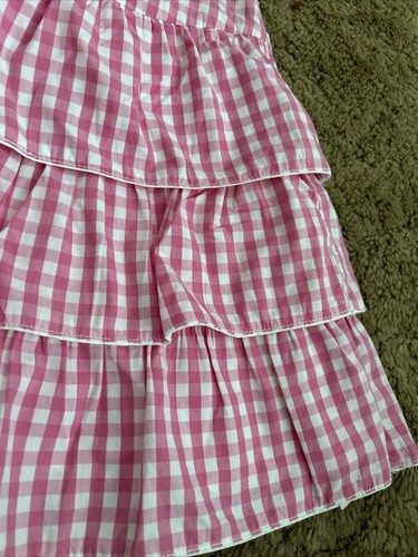 TCP The Childrens Place Pink White Check Lined Adjustable Waist Skirt Girls 12 - Picture 2 of 7