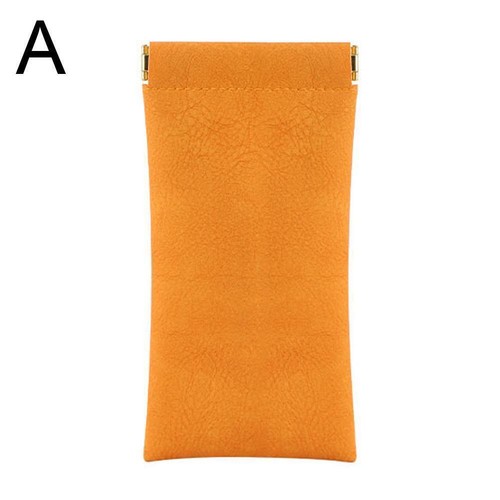 Leather Mouth Snapped Sunglasses Eyeglass Glasses Case Soft Pouch Bag Pocket - Picture 16 of 19