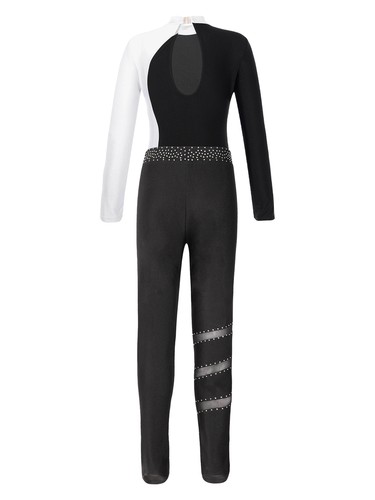 Girls Sets 2pcs Outfit Gymnastics Tracksuits Kids Leotard Keyhole Back Bodysuit - Picture 58 of 78