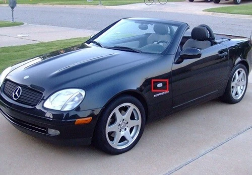 2 luces de señalización lateral LED ámbar con lente negra para Mercedes Clase CLK SLK Foto 2 de 4