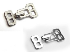 4 St. Haken/ Ösen 22 mm (12+12 mm) Hosenhaken Wäschehaken Metall