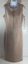 Calvin Klein Blush Sleeveless Zipper Front & Back Knee Length Dress Size 6 NWT