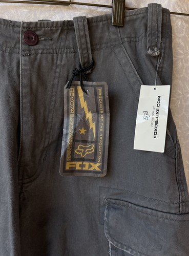 Fox Protocol Cargo Shorts Charcoal Factory Distressed REV.074 Sz. 28 MSRP $44.00 - Picture 8 of 12