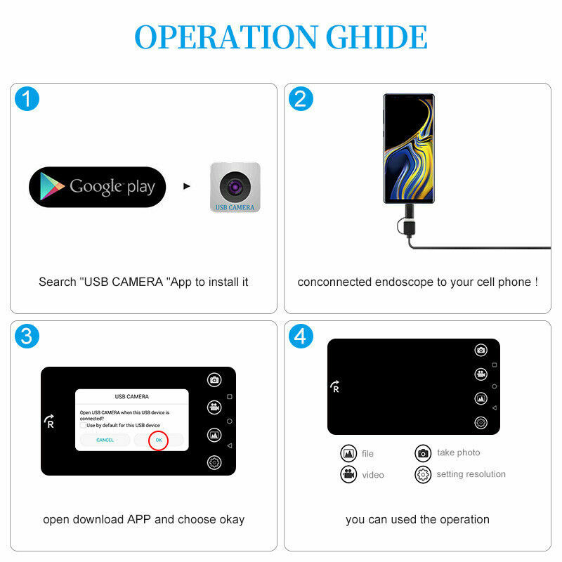 Usb Lock Scope 6LED USB Snake Endoscope Borescope HD Inspection Camera Scope For ...