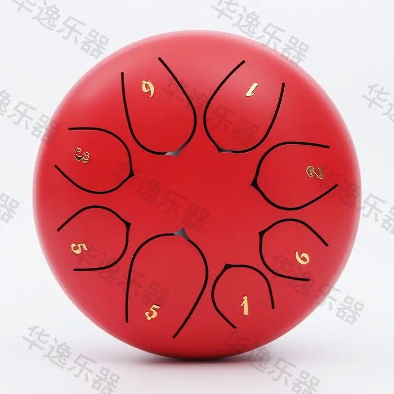 Steel Tongue Drum 6 Pouces - Instrument De Percussion 8 Tons Avec Baguettes Et Sac