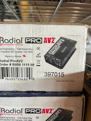 Radial ProAV2 2-Channel Passive A/V Direct Box
