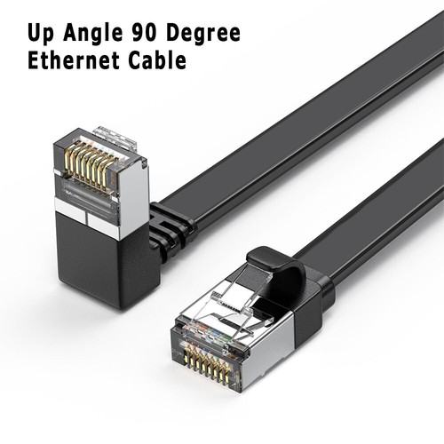 High Quality Lightweight Heavy Duty Up Angle Cat7 10 Gigabit Flat Ethernet Cable - Picture 10 of 21