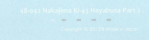 Lifelike 1/48 Decal Nakajima Ki-43 Hayabusa Pt 2 Hasegawa & Fine Molds - Bild 3 von 3