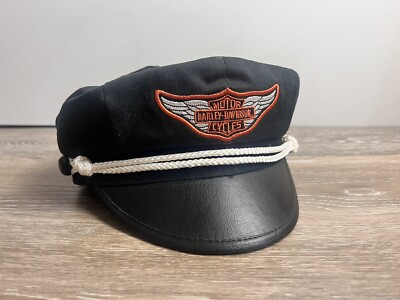 VINTAGE 1990's HARLEY DAVIDSON BIKER CAP HAT Small