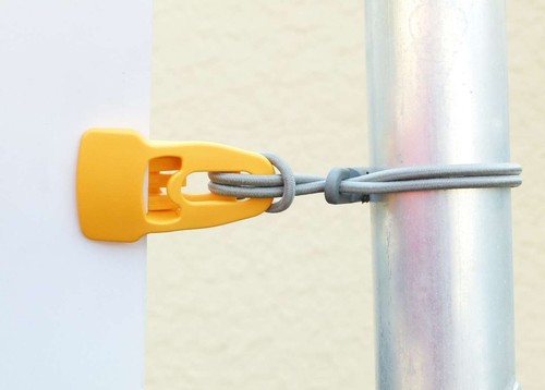 30 Holdon Midi Clip Banner Planen Spanner gelb + 18 cm x Ø4 mm Spann Gummi Haken - Picture 2 of 17