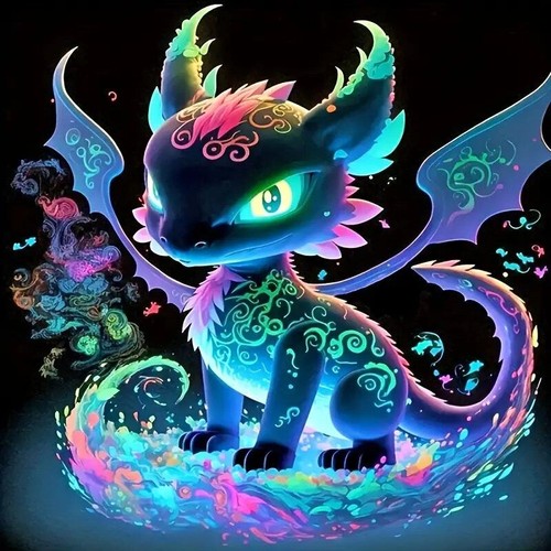 Diamond Art Baby Dinosaurier 8 x 8 in Materialien enthalten Erwachsene