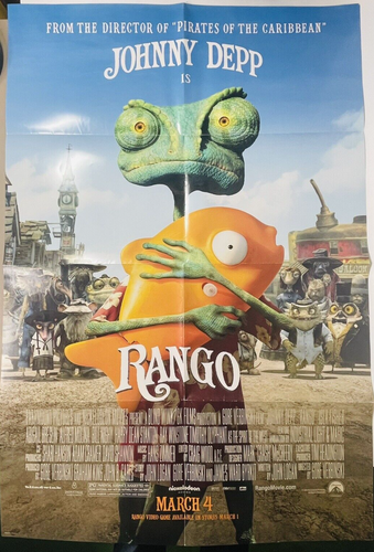 RANGO MOVIE POSTER 2011 ORIGINAL PROMOTIONAL 27x40 Folded One Sided ...