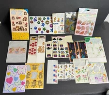 Vintage Sticker Lot SandyLion Hallmark American Greeting Animals Fuzzy Holidays