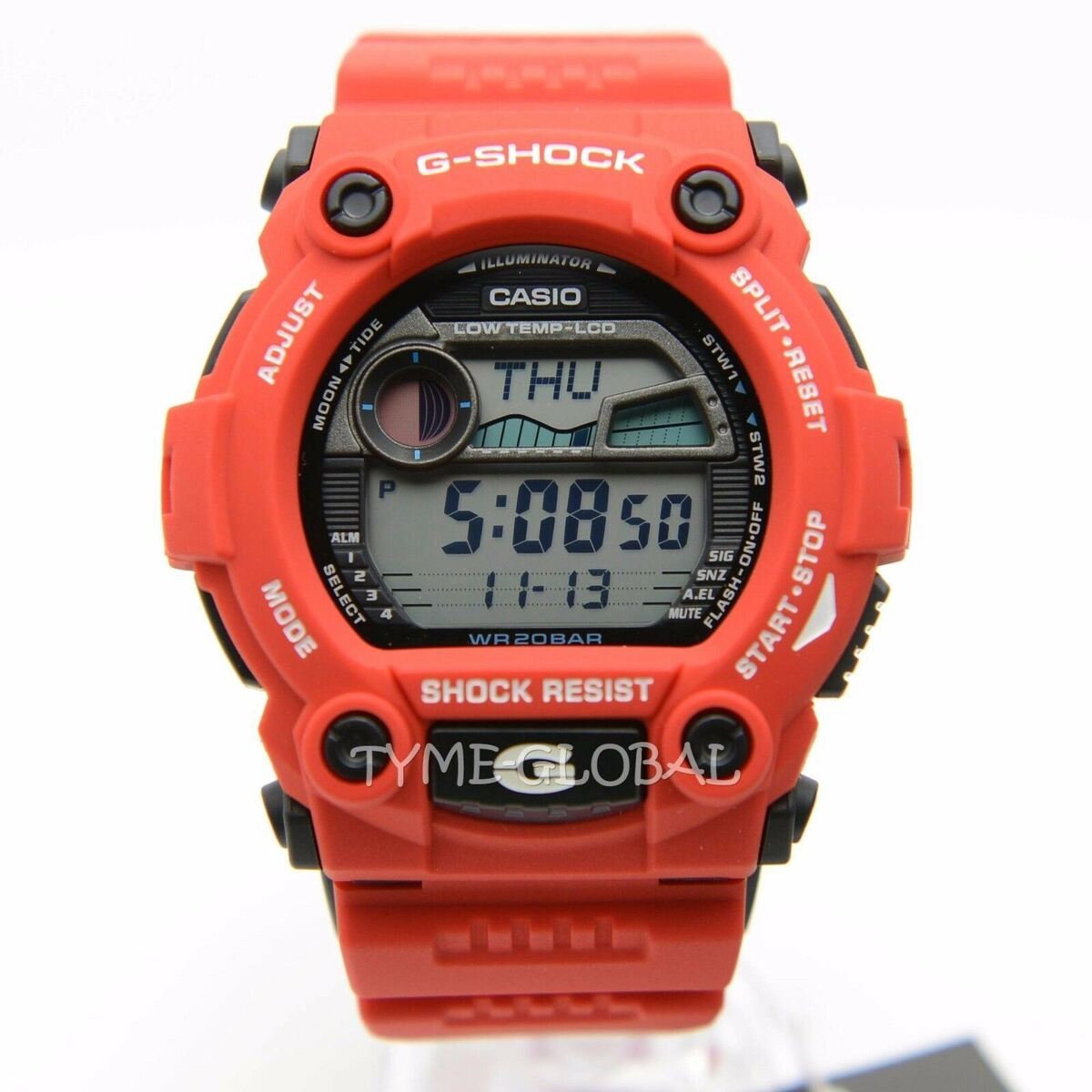 Casio G-Shock G-7900A-4D Low Temperature Moon Data Tide Graph Red Resin  Watch