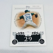 Scott Kazmir 2008 Topps Moments & Milestones /150 #107 29 STRIKEOUTS RAYS A43
