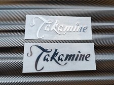 2Pcs TAKEMINE Guitar Bass Neck Headstock Self-Adhesive Metal Sticker Silver Cool