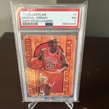 1995 Fleer Flair #4 Michael Jordan Hardwood Leaders PSA NM 7