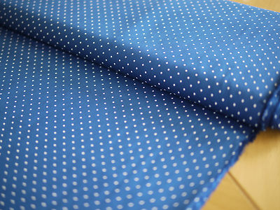 HILCO Baumwolle, HILDE, Stoff, Tupfen, Punkte,gepunktet dunkelblau