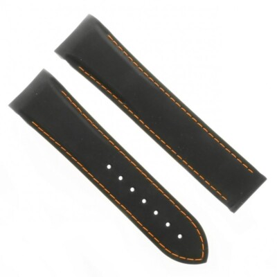 Omega Uhrenarmband Gummi Schwarz 22/20 MM Seamaster Planet Ocean II 600mt 45,5